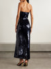 Strapless sequin-embellished recycled-tulle maxi dress