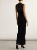 Silk-trimmed stretch-knit maxi dress