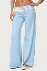 Clarisse Stripey Flared Knit Pants