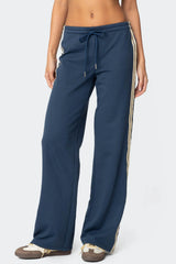 Averie Contrast Striped Sweatpants