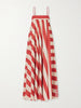 Roselight striped cotton maxi dress