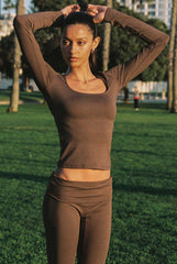 Hayden Square Neck Long Sleeve Top