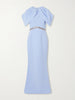 Aylin one-shoulder embellished cady maxi dress