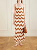 Marea striped crocheted cotton maxi dress