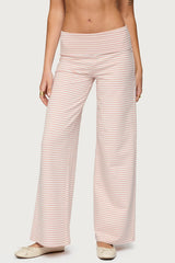 Lilah Striped Fold Over Pants