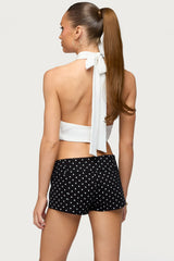Senya High Neck Bubble Halter Top