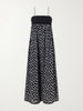 Danielle floral-print lace-trimmed cotton maxi dress