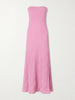 Cassie strapless bead-embellished crinkled modal-blend organza maxi dress