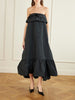 Ruffled cotton-blend poplin maxi dress