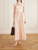 Crossback linen-blended maxi dress