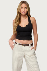 Ranata Lacey Scoop Neck Top