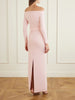 Sabina off-the-shoulder stretch-crepe maxi dress