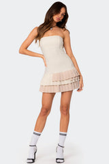 Cassia Pleated Mini Dress