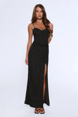 Blossom At Dusk Maxi Dress Black