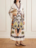 Twin Flame floral-print silk-twill maxi dress