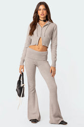 Desiree Knitted Low Rise Fold Over Pants