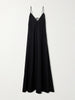 Knotted paneled linen maxi dress