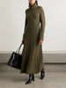Cashmere turtleneck maxi dress