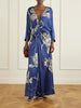 Olanna printed gathered cotton maxi dress