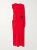 Clementine draped silk-crepe maxi dress