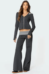 Meggy Striped Foldover Pants
