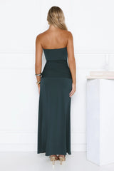 Cool Girl Agenda Strapless Maxi Dress Teal
