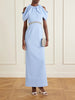 Aylin one-shoulder embellished cady maxi dress
