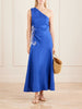 Seahorse embroidered linen maxi dress