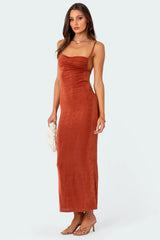 Clea Open Back Maxi Dress