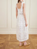 Aster scalloped lace-trimmed maxi dress