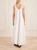 Flora gathered Lyocell and linen-blend maxi dress