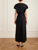 Gathered wool maxi dress