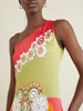 Clingy Roy printed one-shoulder jersey maxi dress