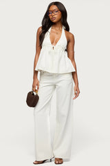 Safia Denim Halter Top