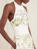 Balsa Anhelo embellished printed halterneck linen maxi dress