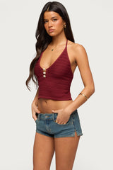Backless Coastal Charm Crochet Top