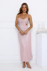 Sparkling Moment Maxi Dress Pink