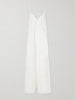 Linen-canvas maxi dress
