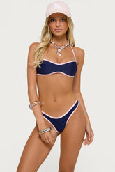 Kina Contrast Halter Bandeau Bikini Top