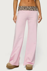 Leopard Foldover Pants
