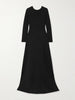 Chain-embellished knitted maxi dress