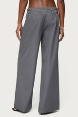 Willard Baggy Lace Up Belt Pants