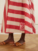 Roselight striped cotton maxi dress