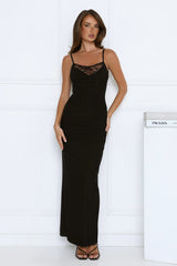 Secret Flame Lace Maxi Dress Black