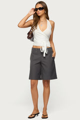 Renee Knit Wrap Halter Top