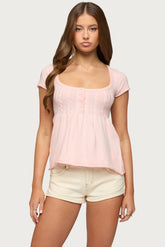 Ulyana Cable Knit Babydoll Top