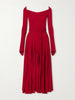 Jersey pleated maxi dress