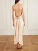 Kent open-back draped satin maxi dress