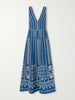 Nellie embroidered cotton and linen-blend maxi dress