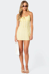 Gingham Bustier Mini Dress
